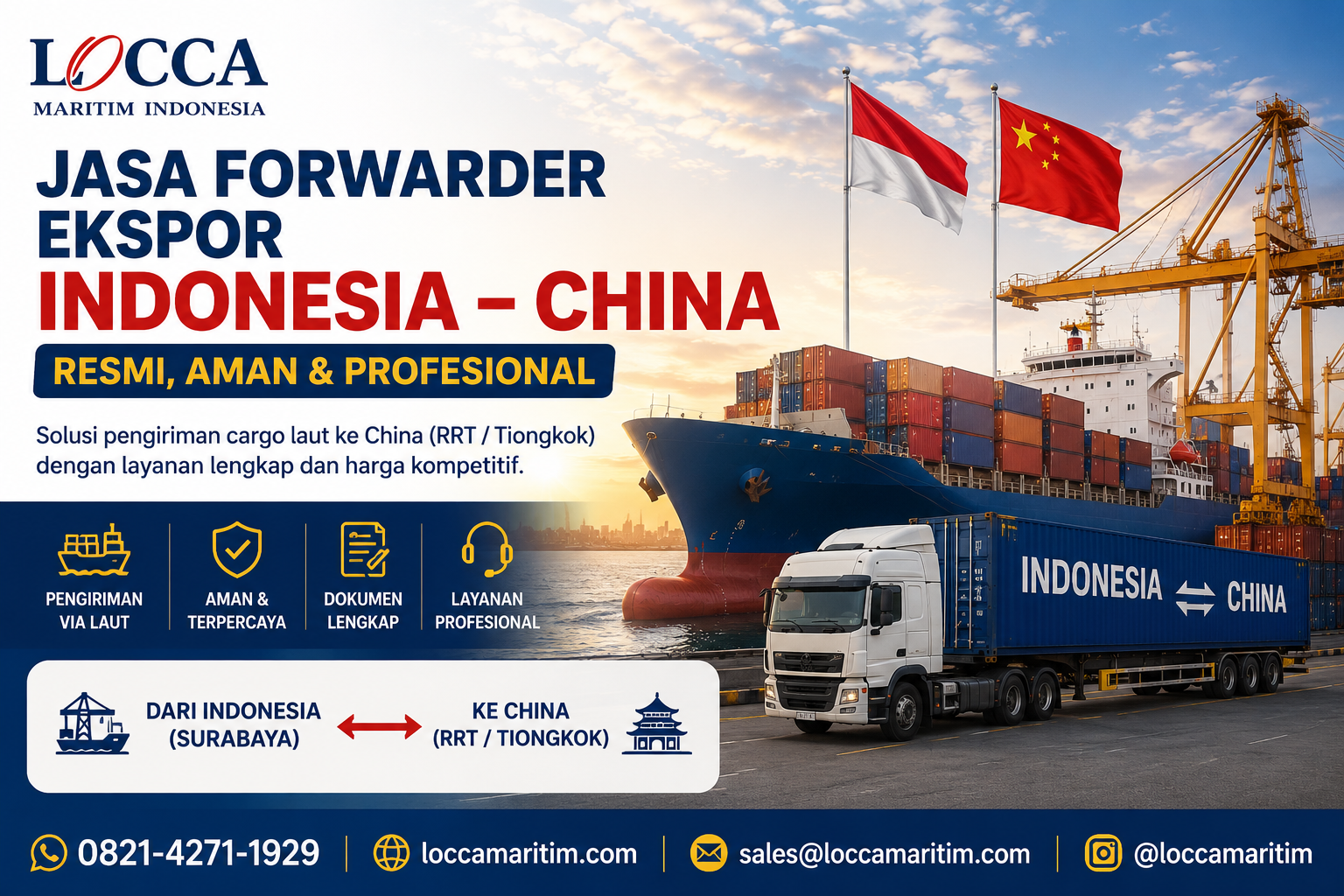 Jasa Forwarder Ekspor Indonesia ke China via Laut Resmi & Aman