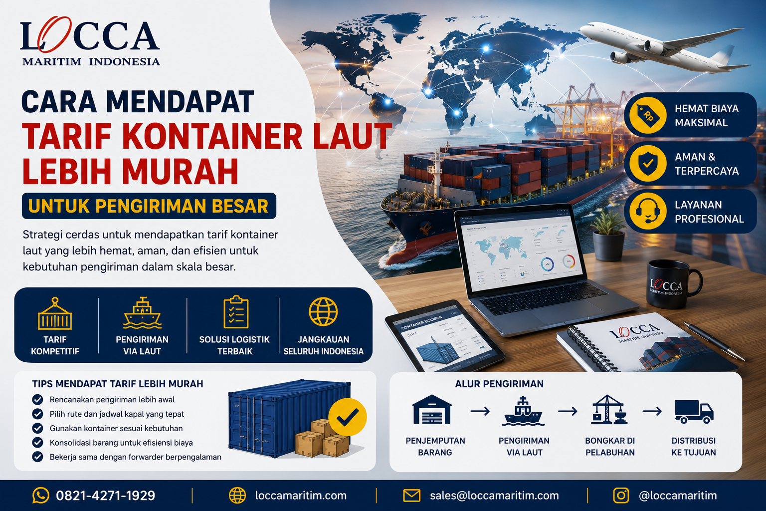 Cara Mendapat Tarif Kontainer Laut Lebih Murah untuk Pengiriman Besar